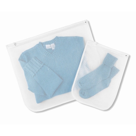 Whitmor Whitmor White Mesh Fabric Collapsible Laundry Bag 6154-140